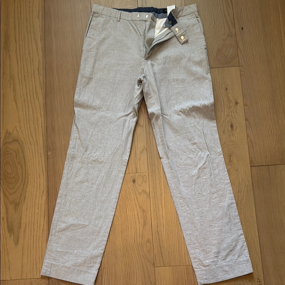 Banana Republic Gray Cotton Standard Fit Cotton-Blend